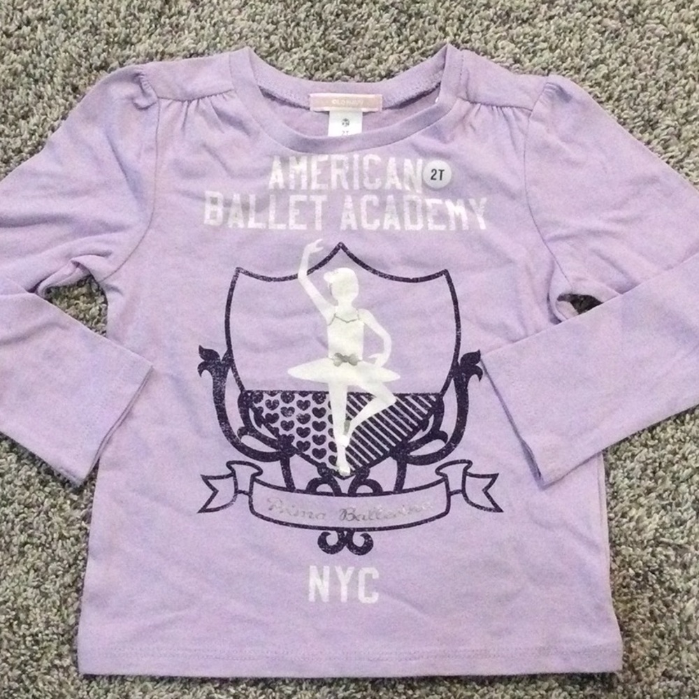 Old Navy long sleeve ballet shirt 2t